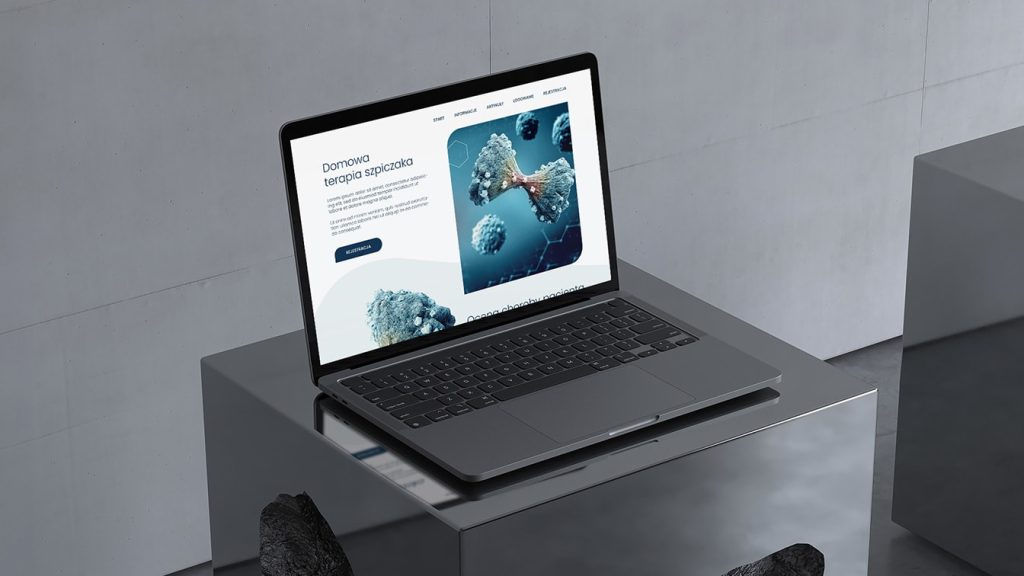 Nasze studio graficzne specjalizuje się w digital designie. Przygotowaliśmy projekt strony dla lekarzy, aby zachęcić ich do przeprowadzania badań w domach pacjentów.